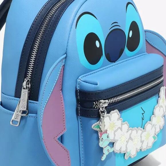 NWT Loungefly Disney Lilo & Stitch Figural Stitch with Lei Mini Backpack main image 7